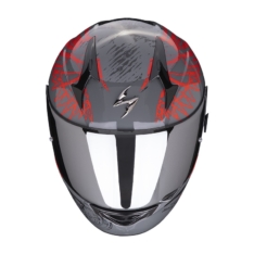 Casco Scorpion EXO-390 iGHOST Gris Cemento-Rojo