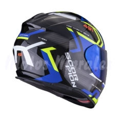 Casco Scorpion EXO-491 Spin Negro/Azul/Amarillo Neon