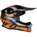 Casco cross ufo naranja mate intrepid he176-4