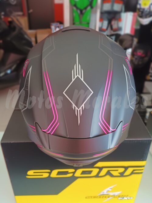 Casco scorpion exo-391 spada mate neg rosa 3