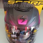 Casco scorpion exo-391 spada mate neg rosa 5