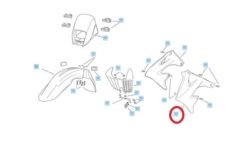 Tapa Delantera Izquierda Azul MH Duna Color Azul